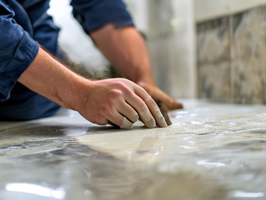 Profesjonalny montaż płytek ceramicznych w nowoczesnej łazience.