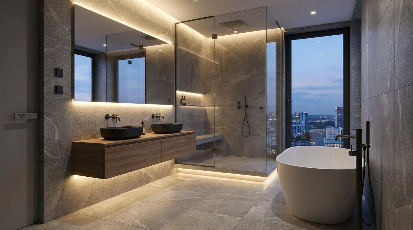 Metamorfoza łazienki w standardzie premium – realizacja moka-bud